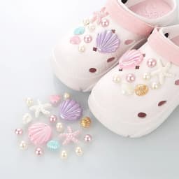 18PCS Shoe Charms for Clogs Slippers DIY Summer Starfish Shell Handicrafts Shoe Decoration Buckle Charms Hole Shoes Accessories