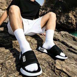 Big Size 40-47 Soft Bottom Sports Eva Slippers Men's Summer Fashion Indoor Outdoor Home Shallow Slippers Man Streetwear Sandals
