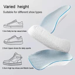 1.5/2.5/3.5 Cm Arch Support Height Increase Insole Elastic Lift Men's and Women's Insoles