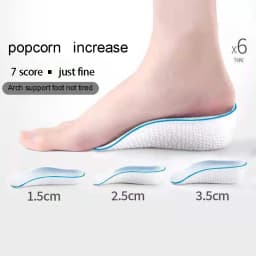 1.5/2.5/3.5 Cm Arch Support Height Increase Insole Elastic Lift Men's and Women's Insoles