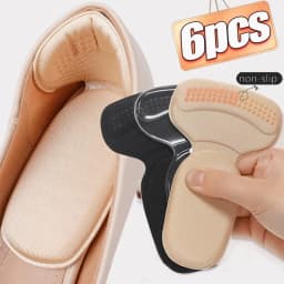6pcs Heel Pads for Shoes Too Big Adjust Size Sponge Heel Protector Stickers High Heels Pain Relief Inserts Foot Insoles Women
