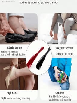 2 portable shoe pullers, hands-free design Suitable for family, traveling, frequent back pain, elderly, pregnant women daily use