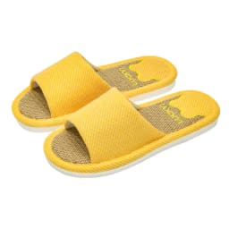 TZLDN Summer Women Home Slippers Linen Summer Lightweight Flat Sandals Breathable Comfortable Non-Slip Slides Indoor Men Slipper