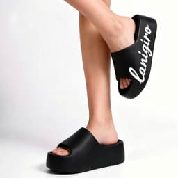 Letter Printing Thick Bottom Slippers Women Summer Fashion Chunky Platform Sandals Woman 2026 Anti Slip Beach Outdoor Sandles