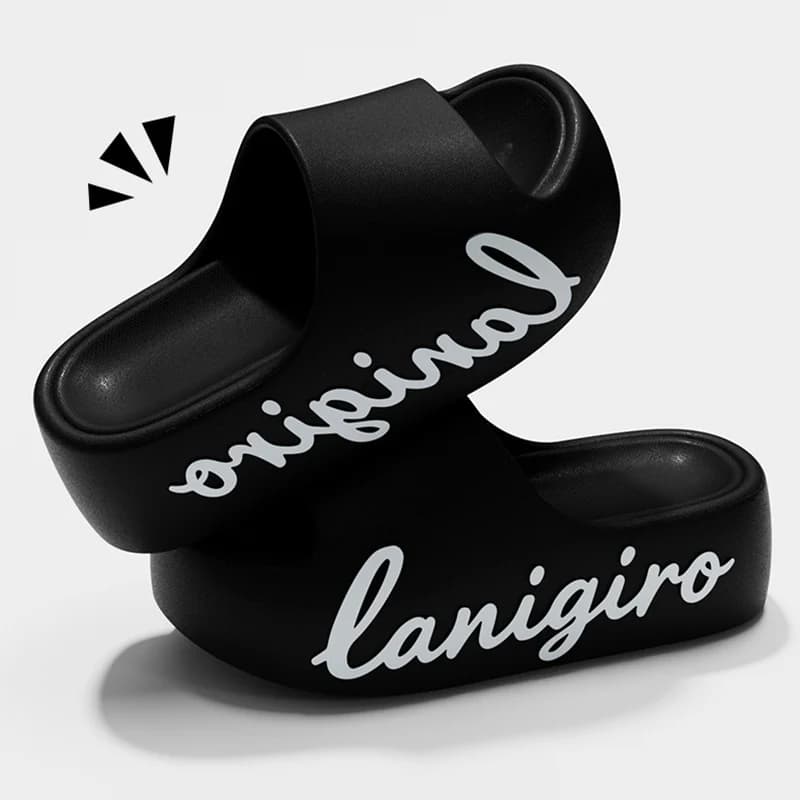 Letter Printing Thick Bottom Slippers Women Summer Fashion Chunky Platform Sandals Woman 2026 Anti Slip Beach Outdoor Sandles