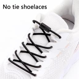 Rubber Elastic Laces No Tie Shoe Laces Shoes Round Shoelaces for Sneakers Without Ties Kids Adult Quick Shoe Lace Rubber Bands