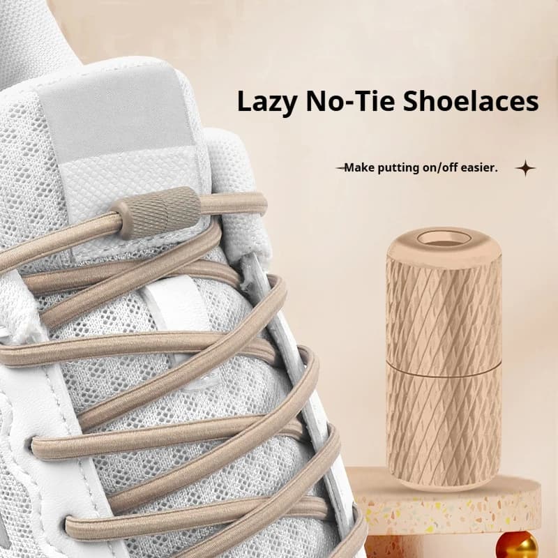 NEW 17 Colors Round Elastic Laces Without Ties Metal Buckle Shoelace Sneakers Quick Shoelaces Shoe Accessories 1Pair/2Pair