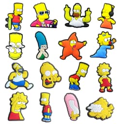 9-100pcs Cartoon Shoe Charms Set For Classic Clog Sandal Garden Shoes Decoration Accessories Buckle Friends Gifts