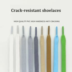 1 Pair New Flat Cotton Shoelaces for Sneakers Shoelace High-top Canvas Casual Shoe Laces No Elasticity Shoestrings Men Women