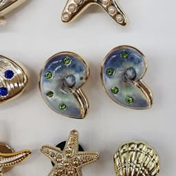 16PCS DIY Starfish Shoe Charms Bling Conch Shoes Buckle Decorations Removable Shell Shoe Accessories Mutlifunctional Shoe Clips
