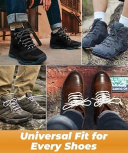 Heavy Duty Round Boots Shoelaces Durable Polyeste Outdoor Shoe Laces for Hiking Sporting Running Tear-Resistant Cotton Laces