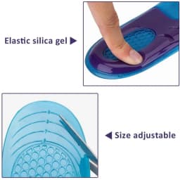 1Pair Gel Shoe Insoles Men Woman Soft Non Slip Silicone Insole Comfort Shock-absorbing Shoe Sole Plantillas De Gel De Silicona