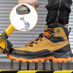Steel Toe Safety Shoes Work Boots For Men Shoes Work Sneakers Anti-Smash Puncture-Proof Indestructible Construction Shoes