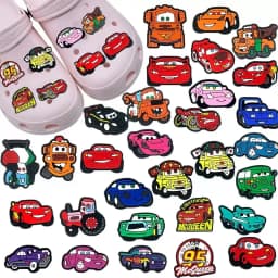 Mesuca Vehicle Series - Cars10-100Pcs Shoe Charms For Sandals,Shoe Decoration Accessories Shoe Pins Great Gift For Men Wom