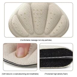 New Sponge Heel Cushion Back of Inserts Heel Protectors Shoe Pads for Shoe Too Big Soft Mesh Heel Grips Shoes Insoles 2 in 1