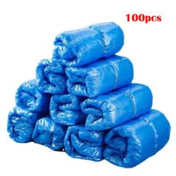 100/200/300PCS disposable waterproof shoe cover plastic non-slip foot cover indoor PE padded shoe cover