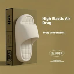 Men Cloud Slippers EVA Thick Platform Slides Soft Pillow Feel Non Slip Indoor Home Sandals Summer Outdoor Beach Shower Slides