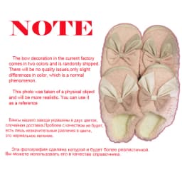 Women's Bow Slippers Thick-Soled Soft-Soled Bedroom Cotton Shoes Outdoor Indoor Winter Plush Non-Slip Bow Warm Houseshoes