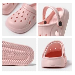 Summer Hollow Out Closed Toe Non-slip Slippers Soft Bottom Clogs Sandals Women Men Lightweight Outdoor Thick-soled Garden Shoes