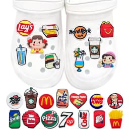 Hot Toys Beverage Series 12-100pcs Shoe Charms For Sandals,Shoe Decoration Accessories Shoe Pins Great Gift For Men Women