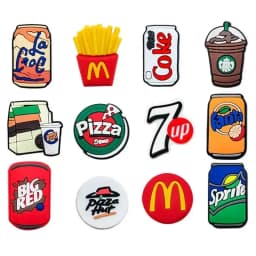 Hot Toys Beverage Series 12-100pcs Shoe Charms For Sandals,Shoe Decoration Accessories Shoe Pins Great Gift For Men Women