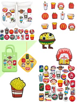 Hot Toys Beverage Series 12-100pcs Shoe Charms For Sandals,Shoe Decoration Accessories Shoe Pins Great Gift For Men Women