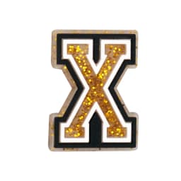 1/19PCS Muscle Series Shoe Charms Accessories,Dumbbell Pins for Shoe Decorations,26 Gold Letter Sandals Clogs Buckles