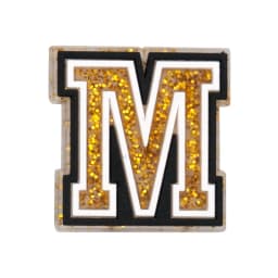 1/19PCS Muscle Series Shoe Charms Accessories,Dumbbell Pins for Shoe Decorations,26 Gold Letter Sandals Clogs Buckles