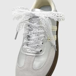 1Pair Fancy Lace Shoelaces for Women Casual Shoes Width Flat Shoelace for Sneakers Black White Shoe Laces Accessorices