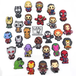 Mesuca Marvel Super Hero PVC Shoe Charms Spider Iron Man Hulk Captain America Clog Shoe DIY Decor Accessories Gift