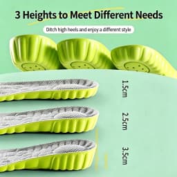 1Pair Height Increase Insoles Breathable Anti-Odor Insole Shock Absorbing Shoe Sole Soft Comfortable Sports Insole Air Insole
