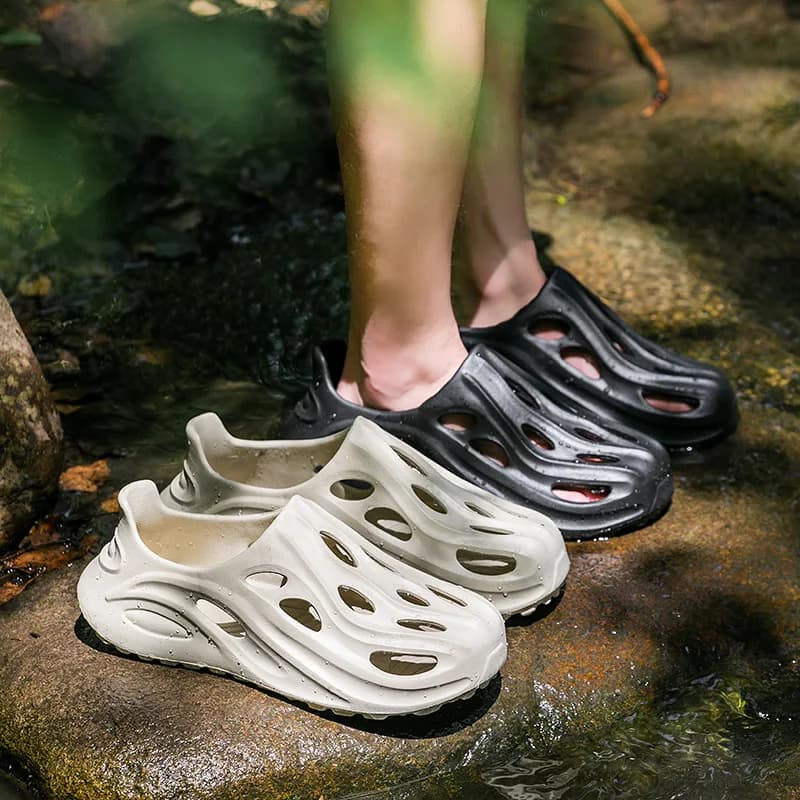 Men's Hollow Shoes, Men's Outer Shoes, Men's Breathable Wading Shoes, Men's Outdoor Hiking Beach Shoes, Men's Sandals