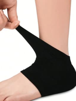 3 Pairs Black Moisturizing Socks for Men & Women, Cracked Heels Care, Silicone Heel Protector, Foot Care, Anti-Crack Socks