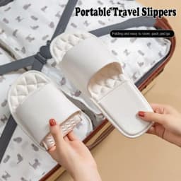 Simple Foldable Slippers Eva Lightweight Travel Slippers Hotel Room Slides Men Women