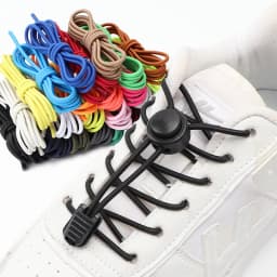 No-Tie Elastic Shoelaces Stretch Laces with Press Lock for All Shoes Quick Wear in 1 Second Hiking Sport Lazy Laces Multi Colors