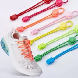 No-Tie Elastic Shoelaces Stretch Laces with Press Lock for All Shoes Quick Wear in 1 Second Hiking Sport Lazy Laces Multi Colors