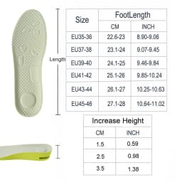1Pair/3Pairs Height Increasing Insoles with Air Cushion Latex High Elasticity Comfortable Shoe Inserts for Comfort