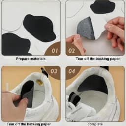 6Pcs Sneaker Heel Repair Patches Wear-Resistant Shoe Heel Protector Stickers to Mend Worn Holes for Sneakers Leather Shoes