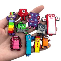 10/50pcs Block Creative Building Blocks Shoe Charms Shoes Accessories Decoration Buckle for Bubble Slides Clog Sandals Crocs