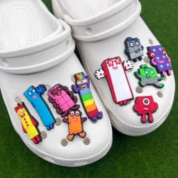 10/50pcs Block Creative Building Blocks Shoe Charms Shoes Accessories Decoration Buckle for Bubble Slides Clog Sandals Crocs