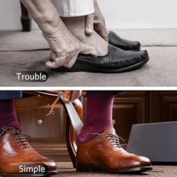 Stainless Steel Shoe Horn | 1PC Metal Shoe Helper for Elderly Men Women | Easy Slip-On Durable Shoe Assistant