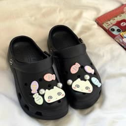 Cute Cat & Fish Shoe Charms 12 Pcs DIY Decorations for Girls Clogs Garden Sandals Gift, No Fasteners Included