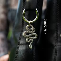 1pair/2pcs/set Silvery Python Boot Charms Snake Gothic DIY Shoe Accessories, Daily Shoe Accessories For Men And Women