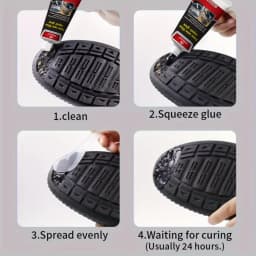 Waterproof Shoe Sole Repair Glue Super Strong - Durable Sealant for Crack Filling, Black Repair Paste for Rubber Materials