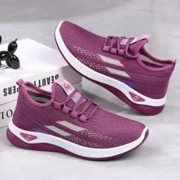 Women's mesh low cut running student shoes fashion shoes new knitted sports shoes spring and autumn soft soled casual shoes