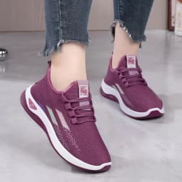 Women's mesh low cut running student shoes fashion shoes new knitted sports shoes spring and autumn soft soled casual shoes