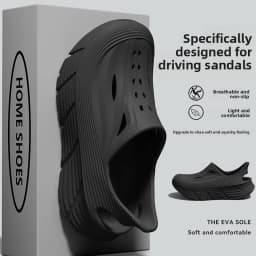 Non-slip hole shoes men's summer 2026 new deodorant stepping on shit feeling outdoor sports eva wear cool slippers men