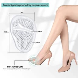 Metatarsal Pads Women Forefoot Pads Stop Feet From Sliding Forward High Heel Comfort Cushion Inserts Non-Slip Resuse Washable