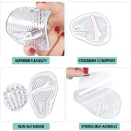 Metatarsal Pads Women Forefoot Pads Stop Feet From Sliding Forward High Heel Comfort Cushion Inserts Non-Slip Resuse Washable