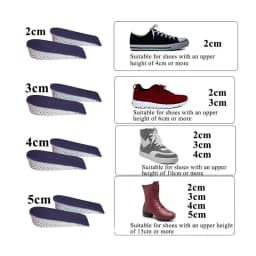 Height Increase Half Shoe Insoles Heel Insert Sport Cushion EVA Memory Foam Heel Lifting 2/3/4/5CM Taller Invisible Heighten Pad